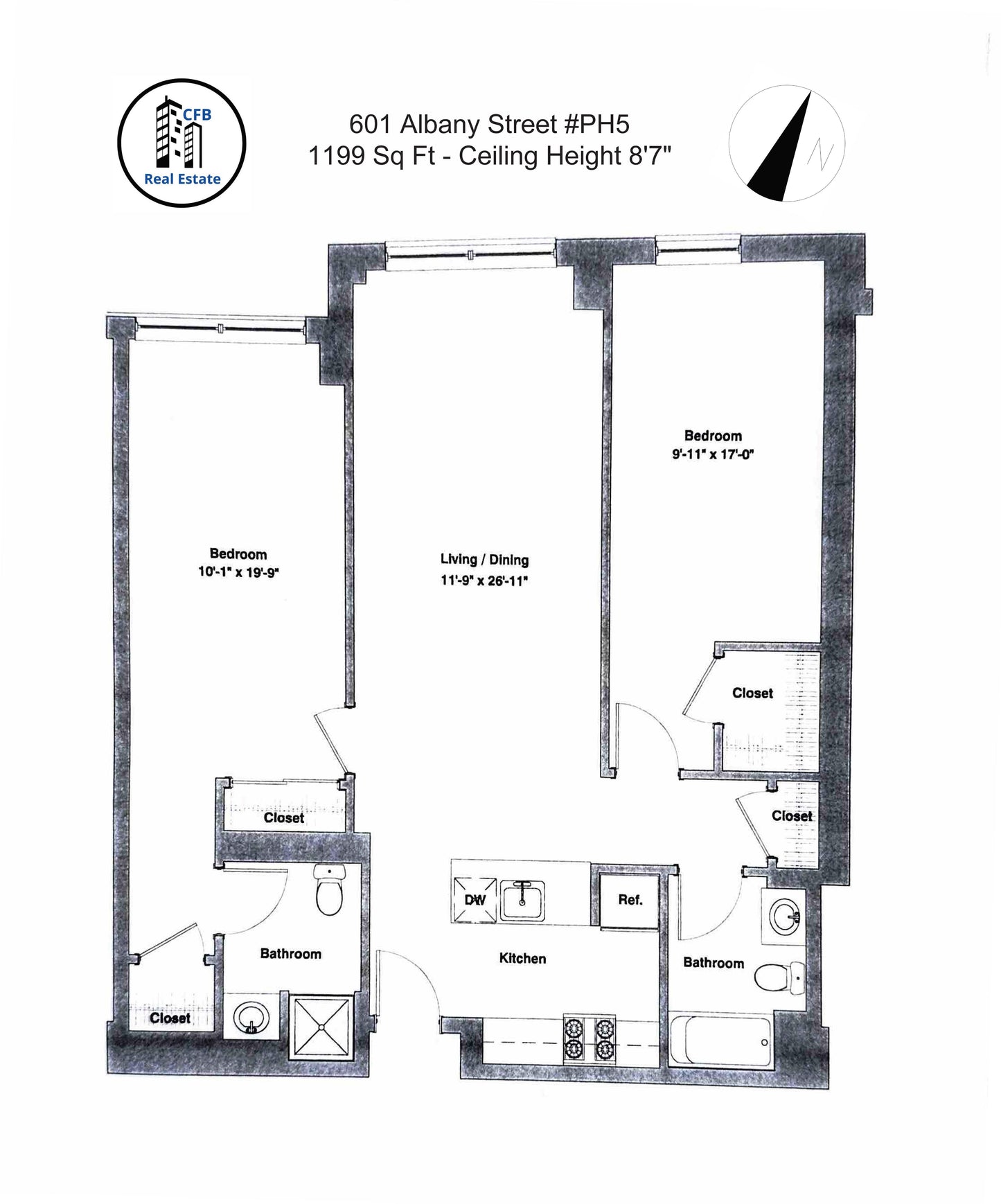 $4,500 / 2br - 1199ft2 - ➽Gorgeous South End Top Floor 2 Bedroom Available August! No Fee! (South End)