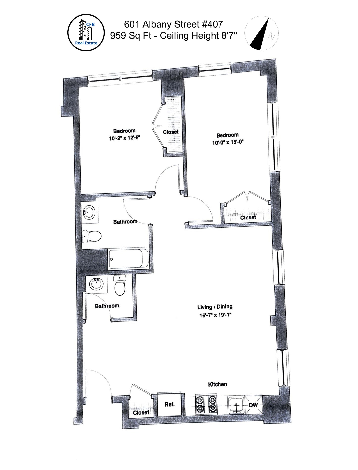 APPLICATION PENDING $3,210 / 2br - 959ft2 - ➽Lovely South End 2 Bedroom 1.5 Bathroom Available Now! Pet-Friendly! (South End)