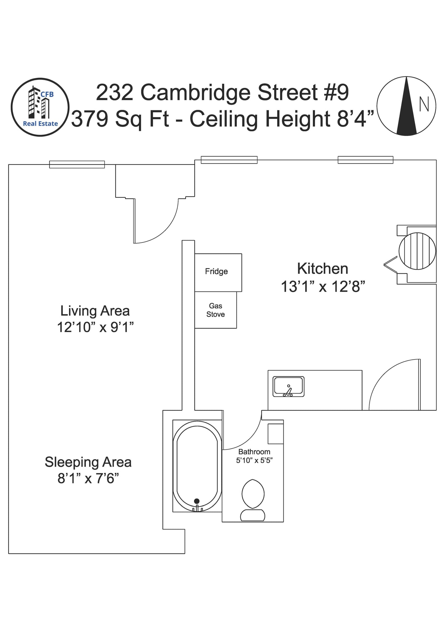 $2,450 / 379ft2 - ➼Bright Beacon Hill 2 Room Studio w/No Fee! Available Now! (Beacon Hill)