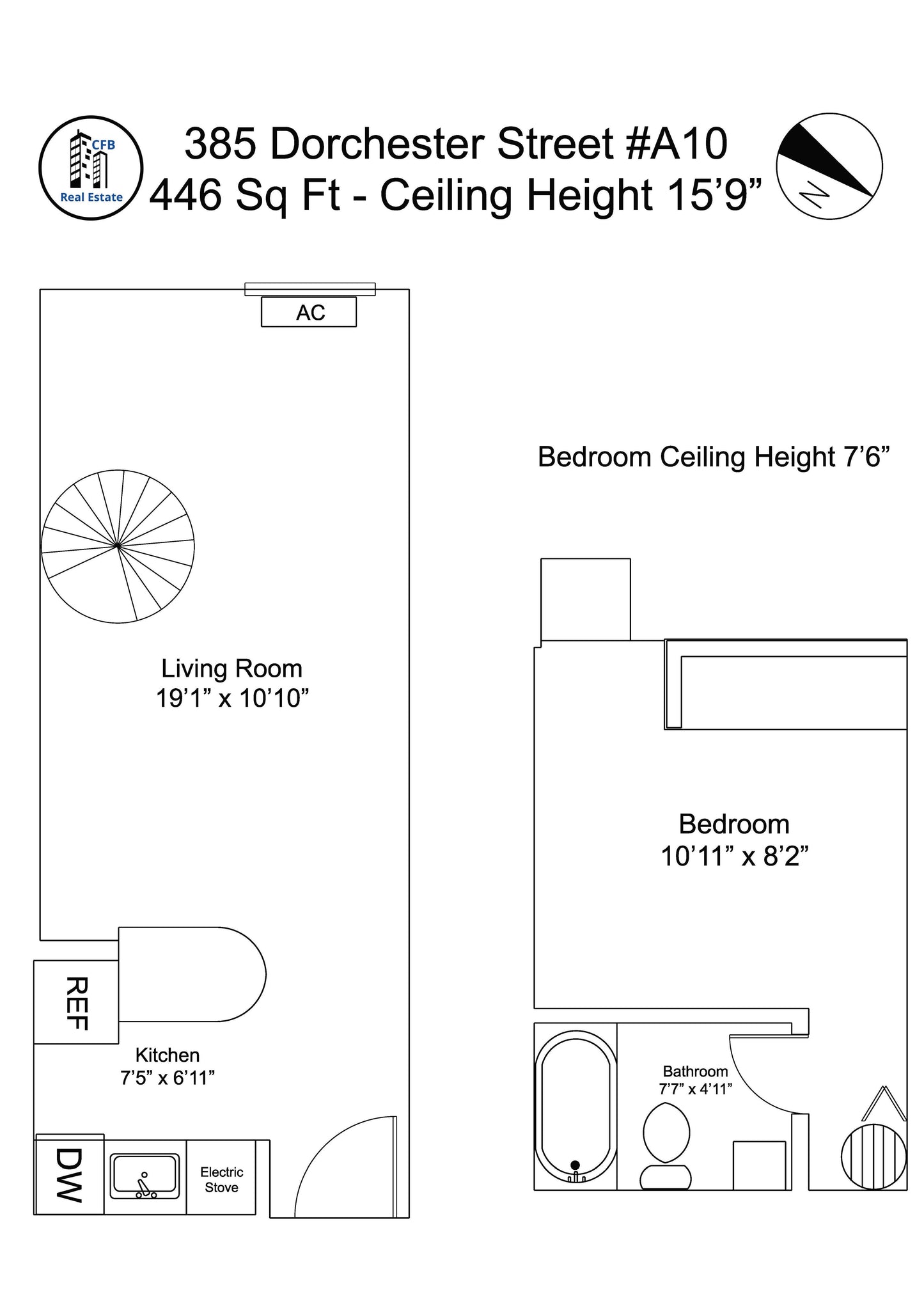 APPLICATION PENDING $2,350 / 446ft2 - ➽Alluring Andrew Square Studio Loft w/No Fee! (Andrew Square)